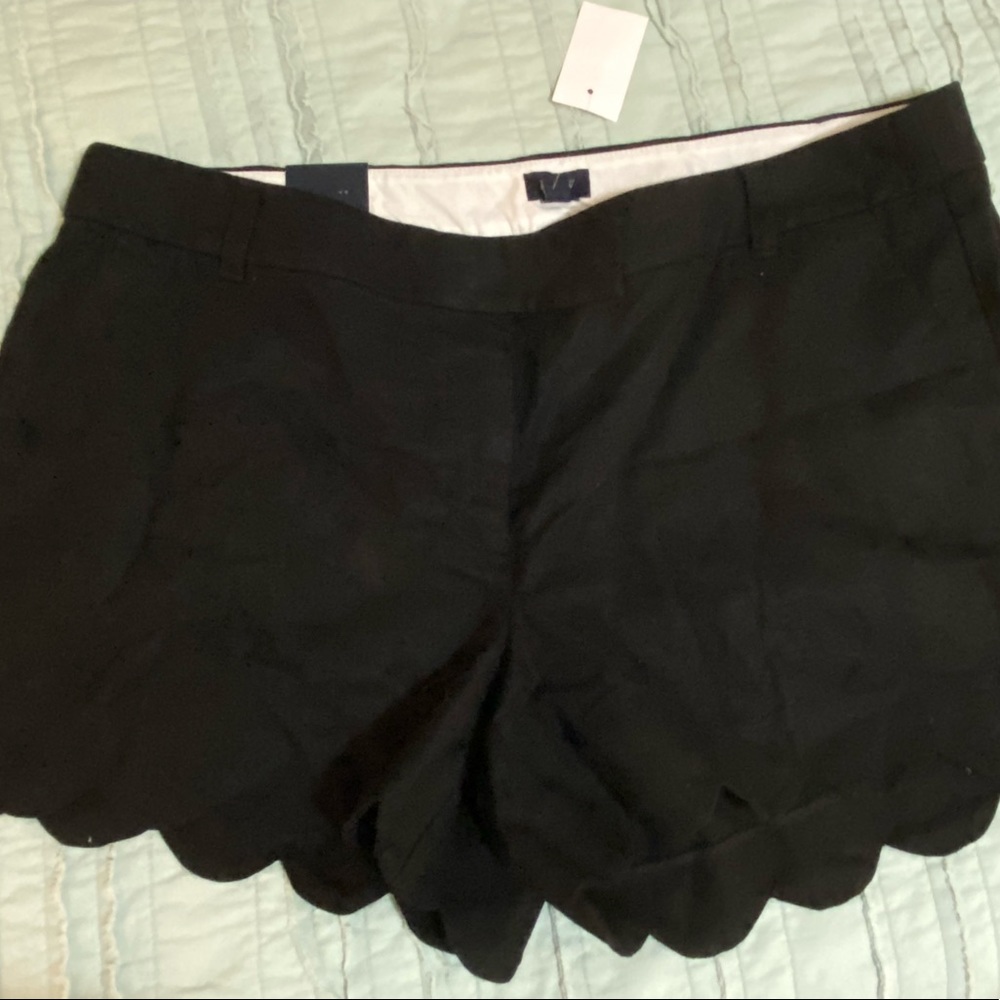 Jcrew Linen Scalloped Shorts